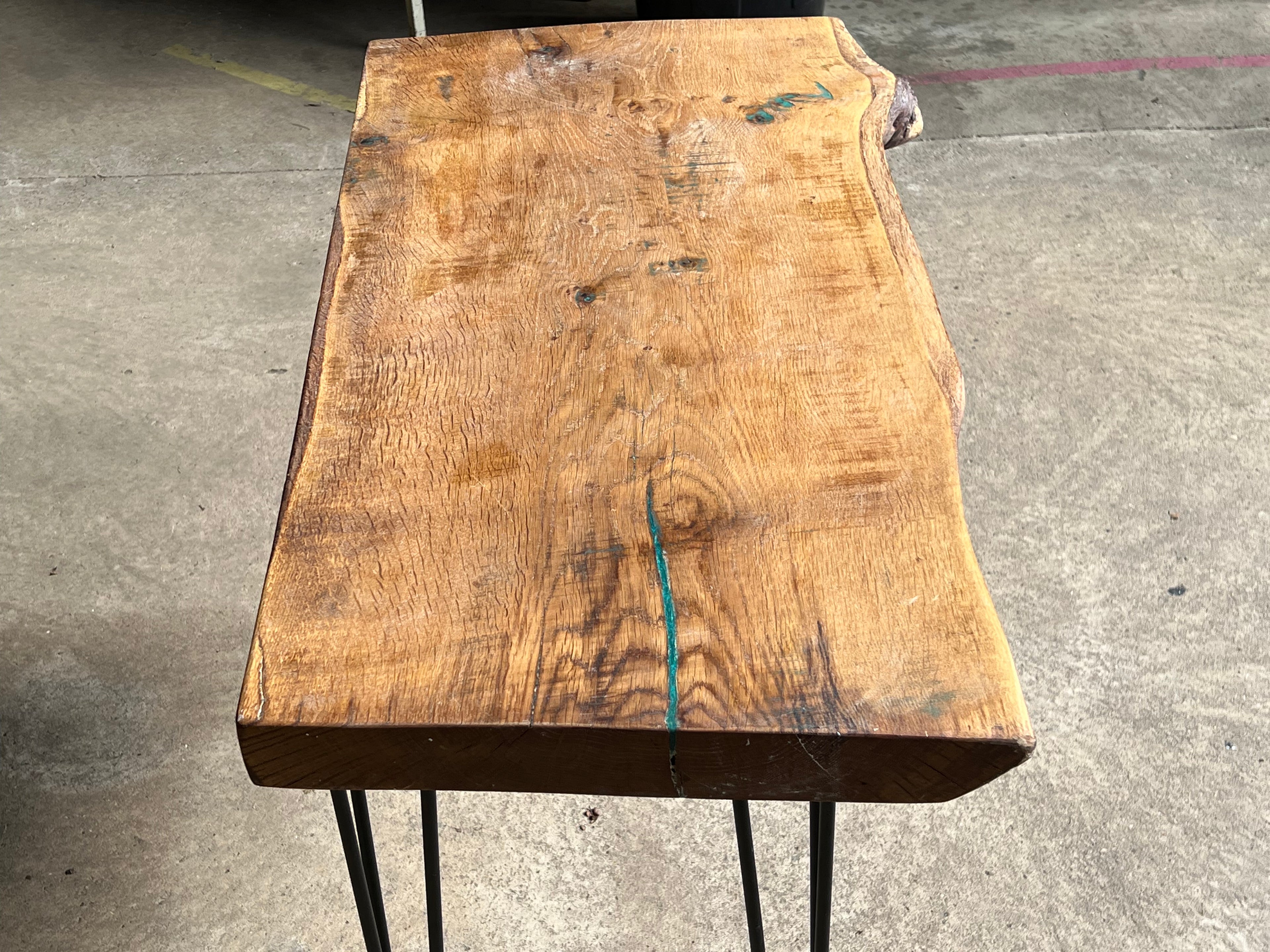 Oak live edge desk